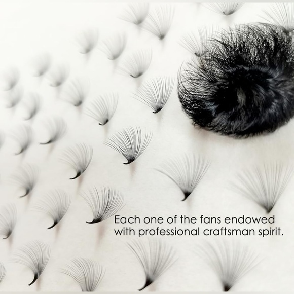 New! Unused! Lash Extensions 20D 1000 Fans Handmade Pinching Fans Mix Lengths 9- - Picture 7 of 11